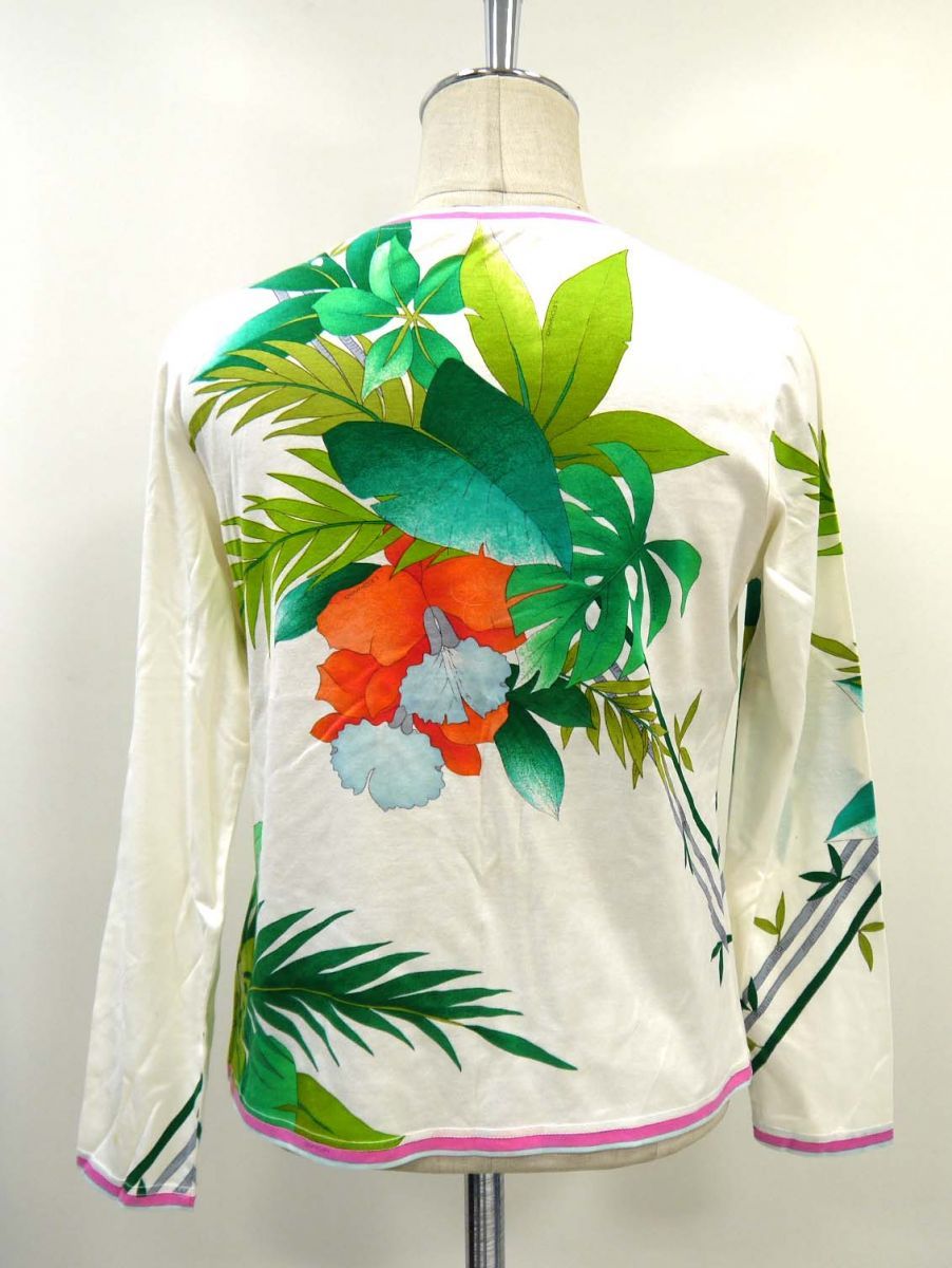 ◇LEONARD レオナール コットン カットソー 長袖 シャツ 花柄