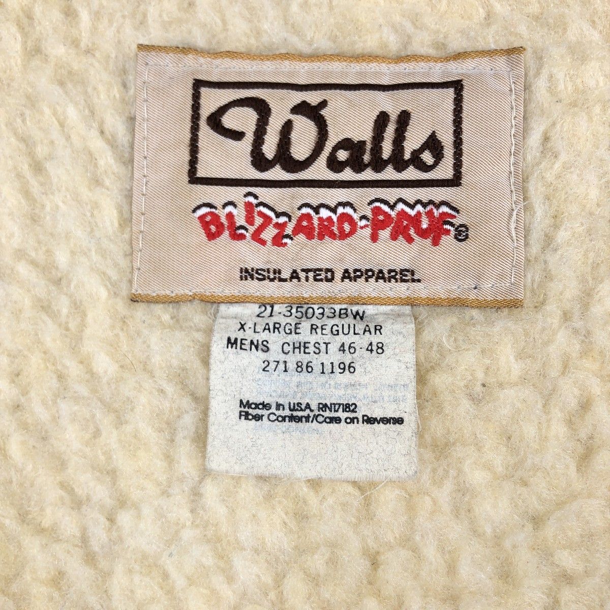 80-90s USA ヴィンテージ✨Walls【XL】ダックベスト◆リブ 肉厚 古着 80~90年代 ウォールズ WALLS BLIZZARD-PRUF ダックベスト USA製