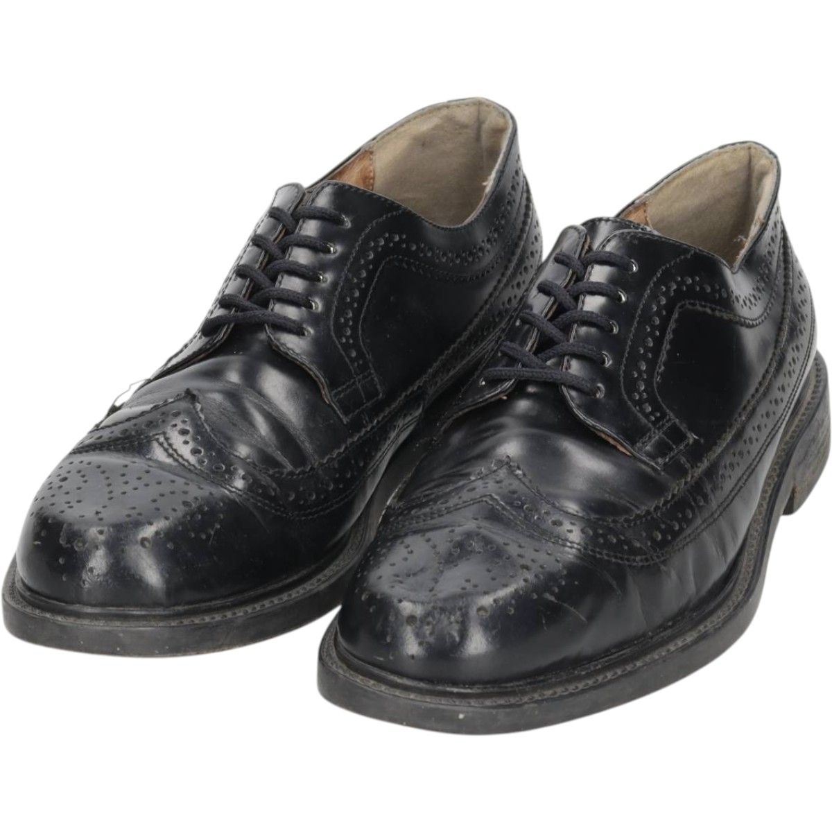 古着 WALL STREET フルブローグ ウイングチップシューズ 42 メンズ27.0cm相当/saa015052 古着 WALL STREET フルブローグ ウイングチップシューズ 42 メンズ27.0