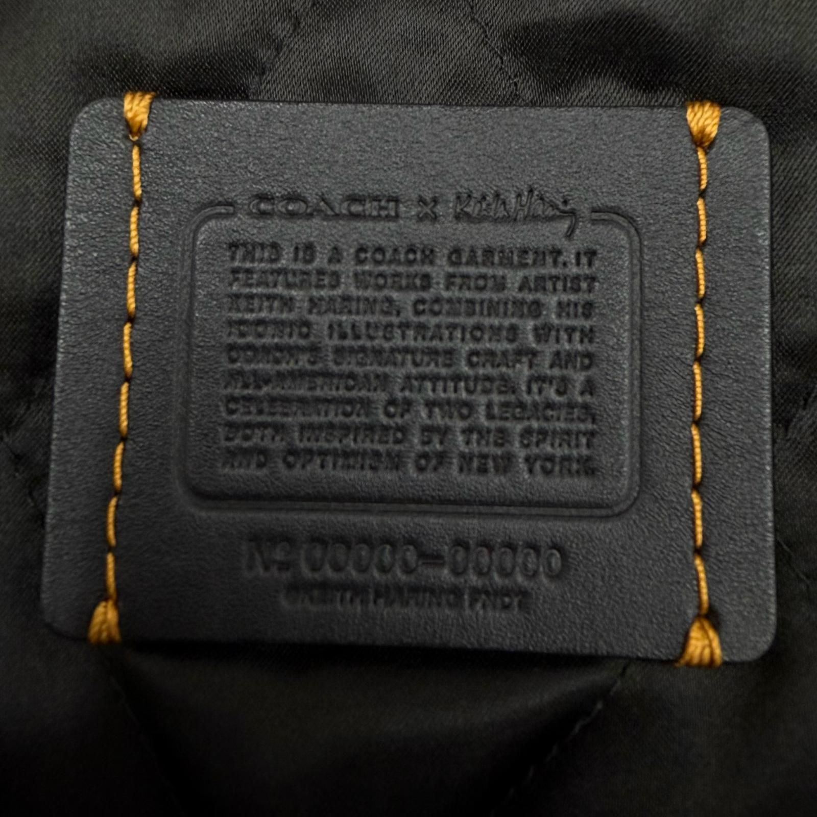 極美品▽COACH keith haring コーチ キースヘリング 刺繍 レザー使い 