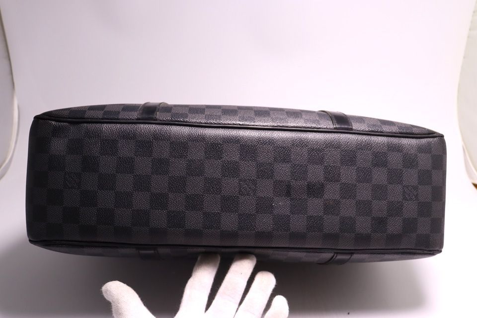 □LOUIS VUITTON ダミエグラフィット ヨーン レザー ビジネスバッグ