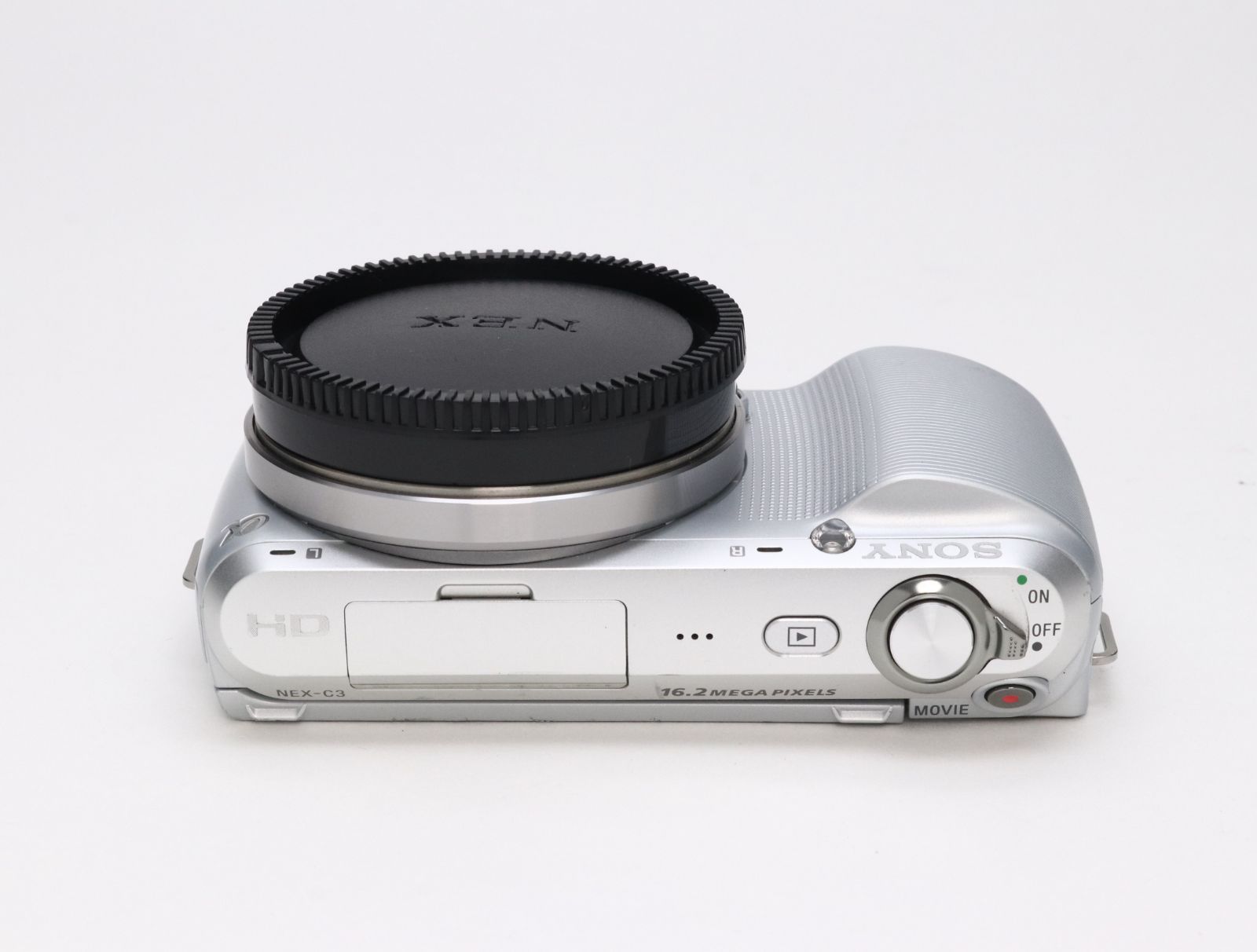 B (並品) SONY ソニー α NEX-C3 シルバー ボディ シャッター数 19,500