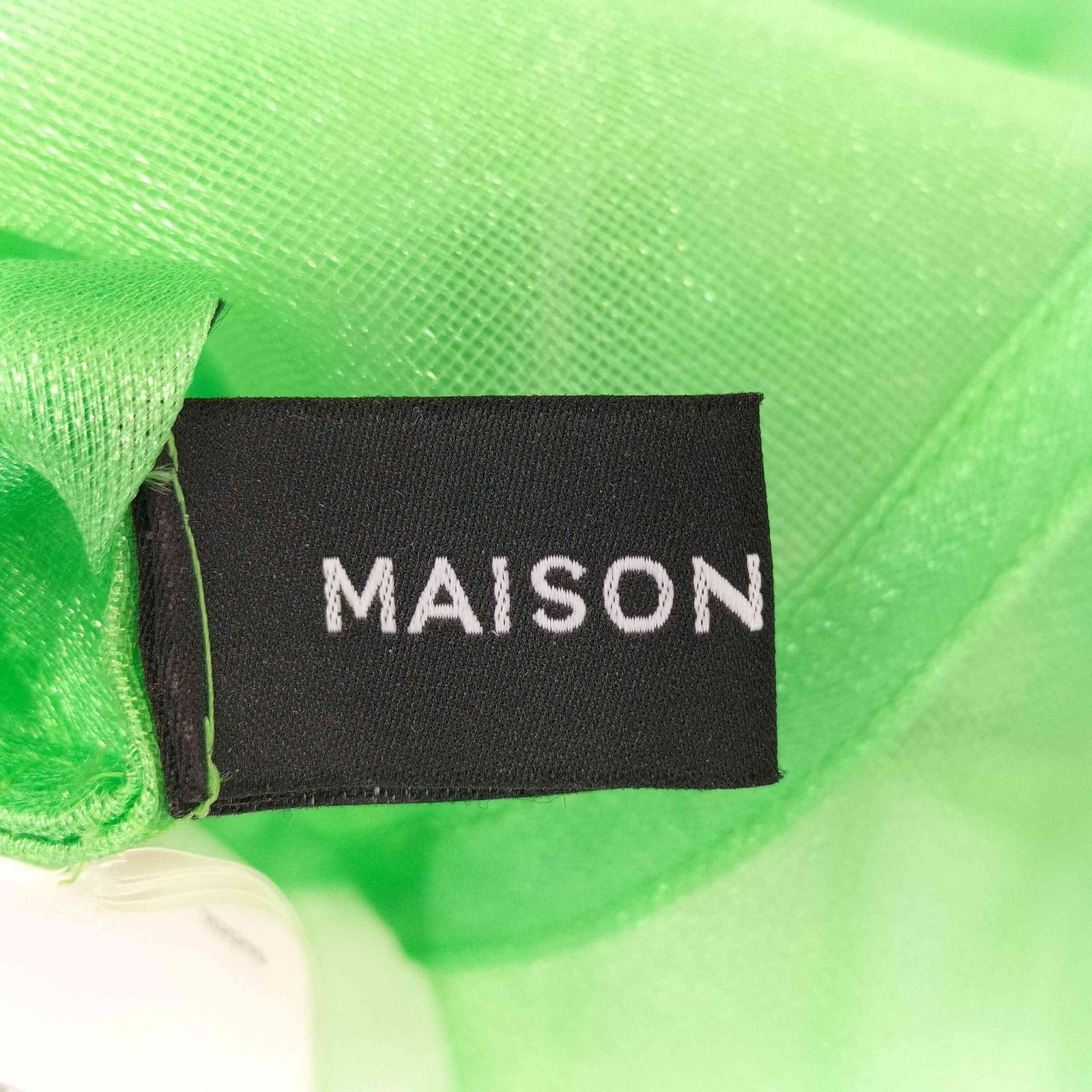 メゾンスペシャル MAISON SPECIAL ブライトメッシュギャザートップ 