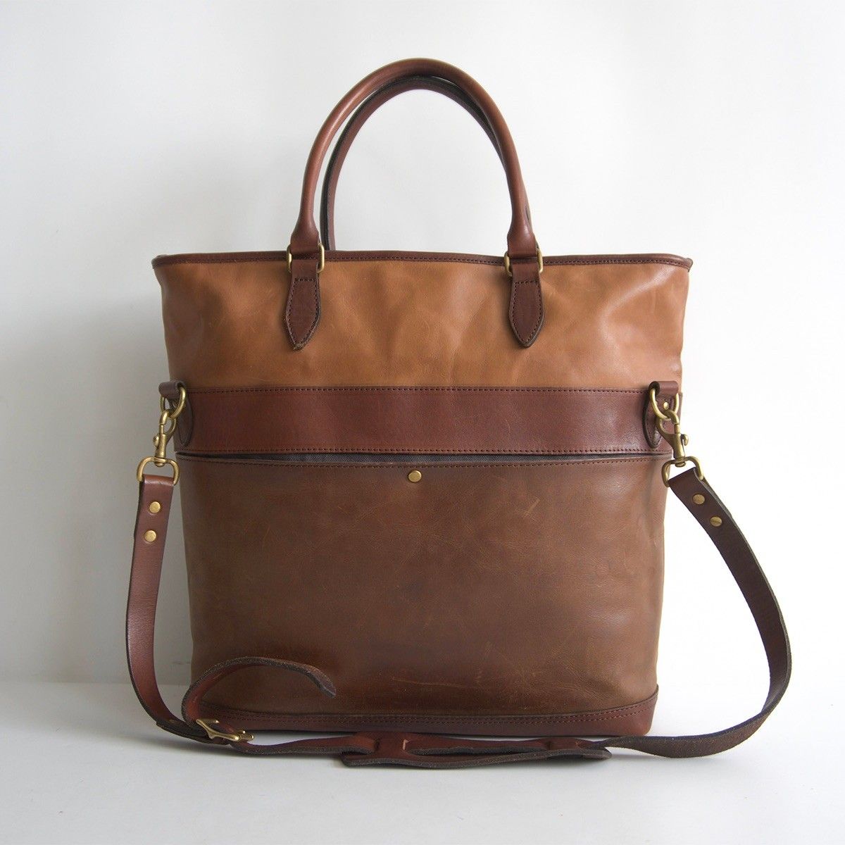 美品】VASCO 【LEATHER NELSON 2WAY BAG】 キャメル レザー バッグ