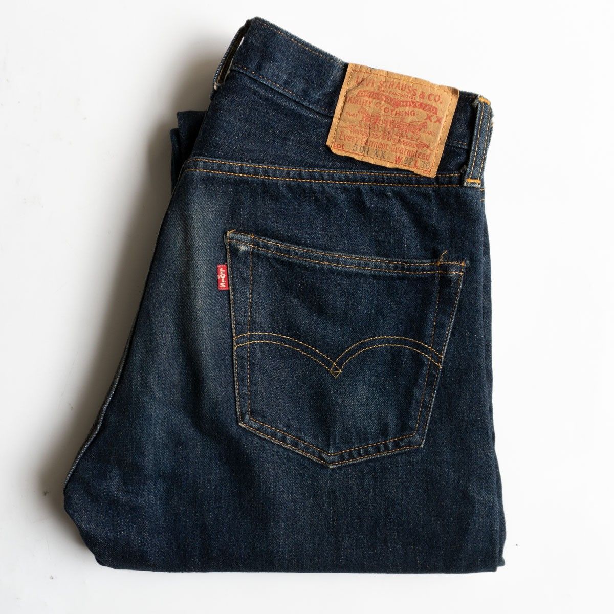 バレンシア製/濃紺】 LEVI'S 【 501XX ビッグE デニムパンツ 】32×36