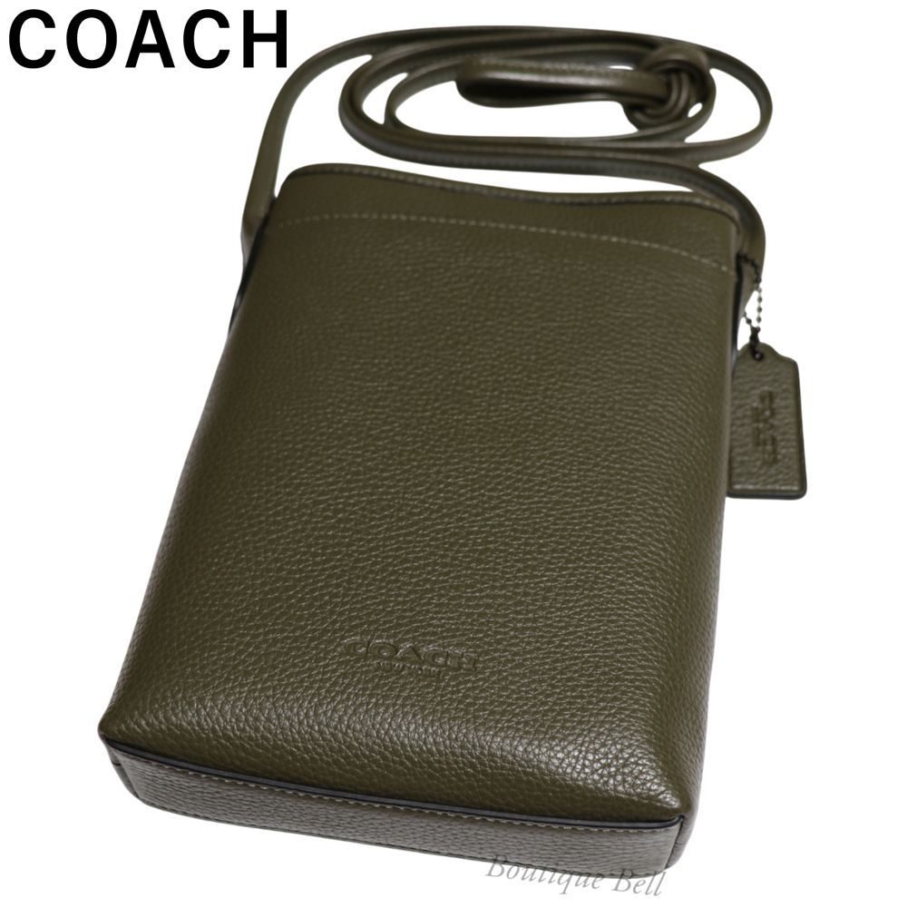 COACH】コーチ リファインド ペブル レザー ランヤード クロスボディ 