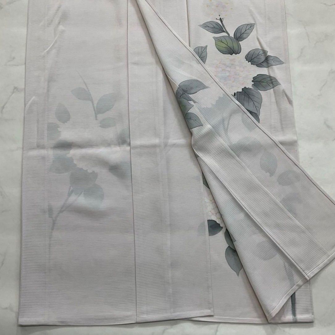 kimonoarisa◇厳選◇夏物単衣◇未使用同然◇駒絽織◇紫陽花が素敵な附