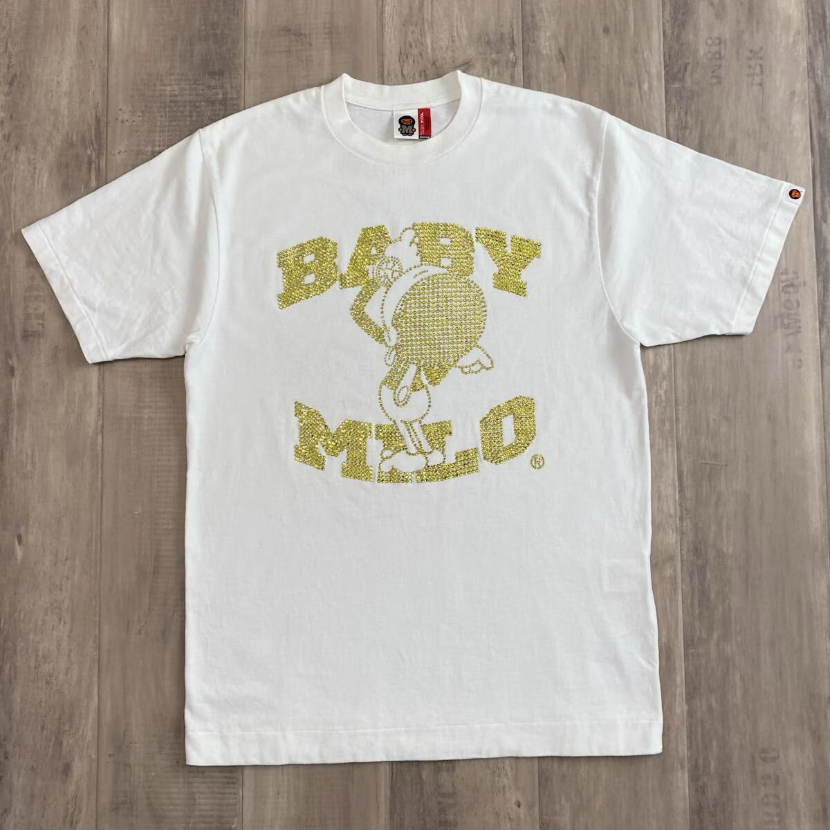 スワロフスキー MILO Tシャツ Mサイズ a bathing ape BAPE Swarovski 
