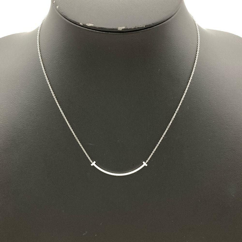 ティファニー Tiffany&Co. Tスマイル ネックレス ダイヤモンド 0.10ct 