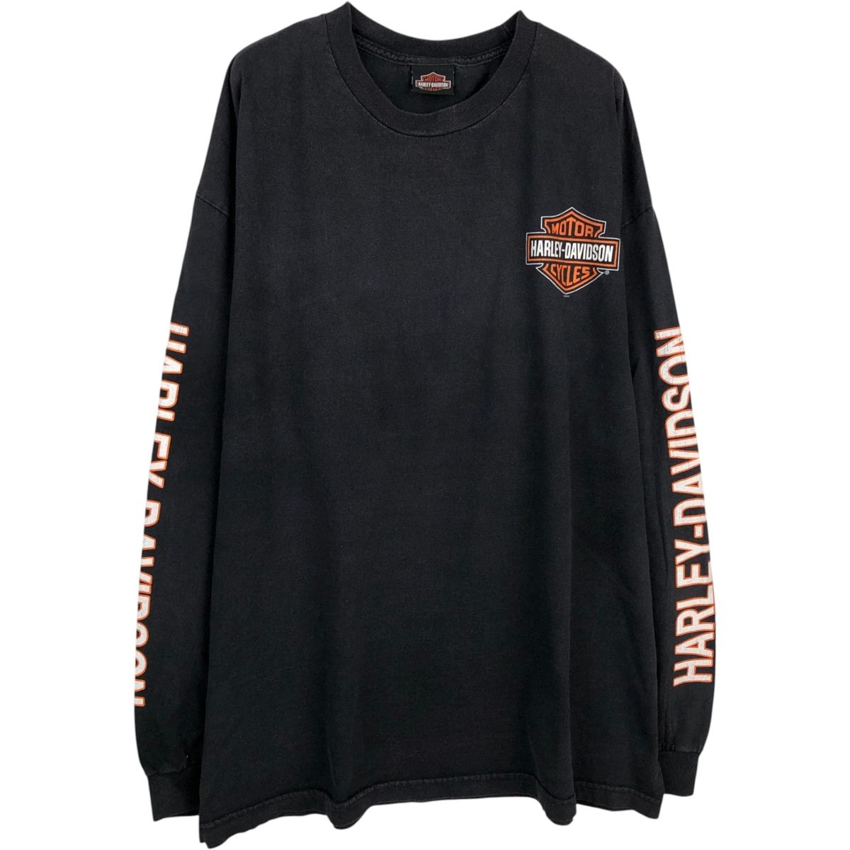 古着ハーレーダビッドソン（Harley-Davidson）黒サイズL 47 Harley-Davidson 半袖 プリント Tシャツ 4XLサイズ ハーレー