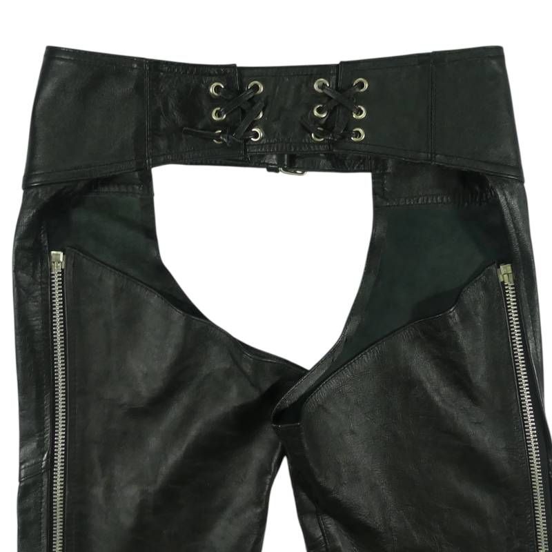 HORN WORKS ホーンワークス レザーパンツ M チャップス 黒 ブラック
