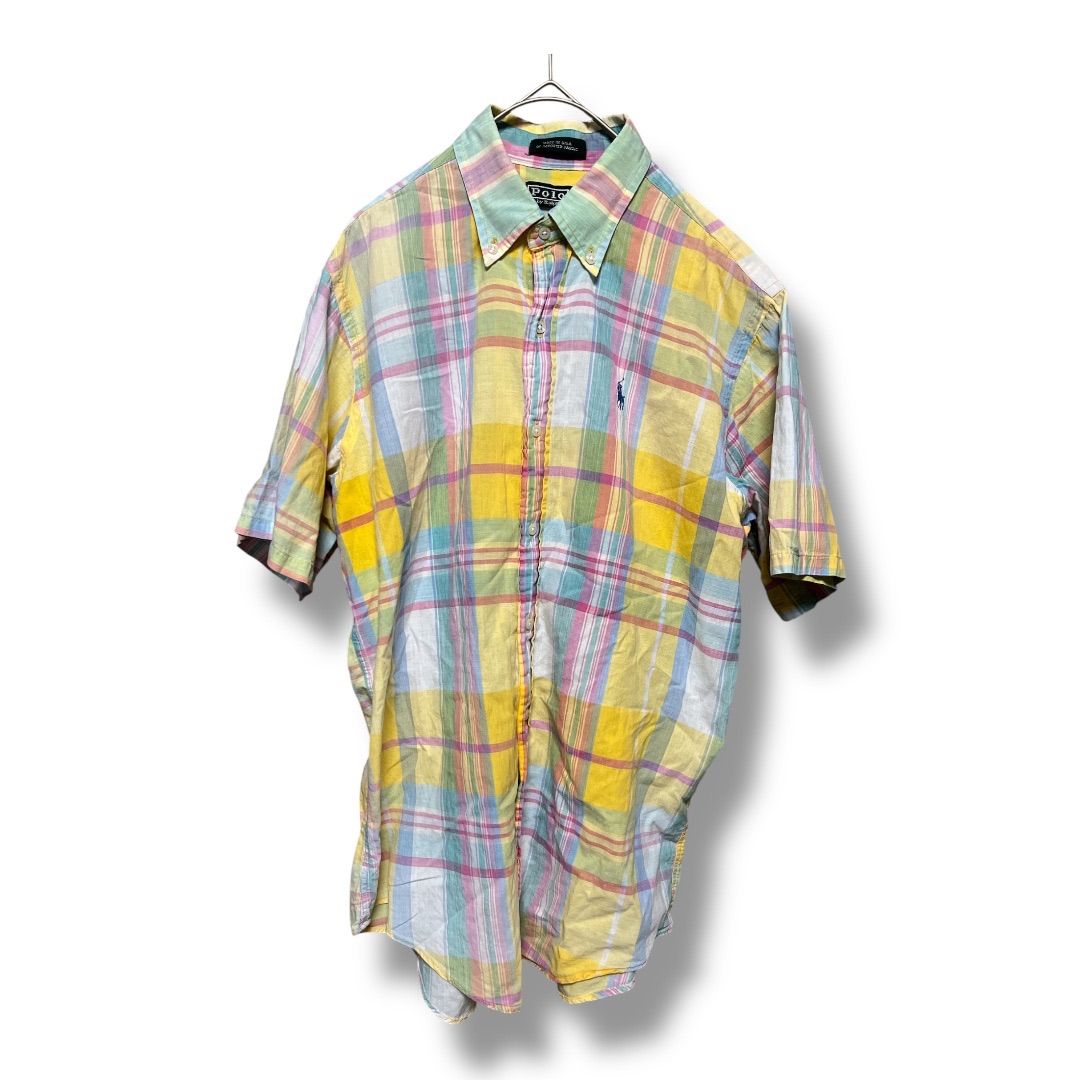 ぱ*ち様 【超希少US製】80s ポロバイラルフローレン　ポロユニバーシティクラ Polo by Ralph Lauren ポロバイラルフローレン 80-90s USA製 チェック