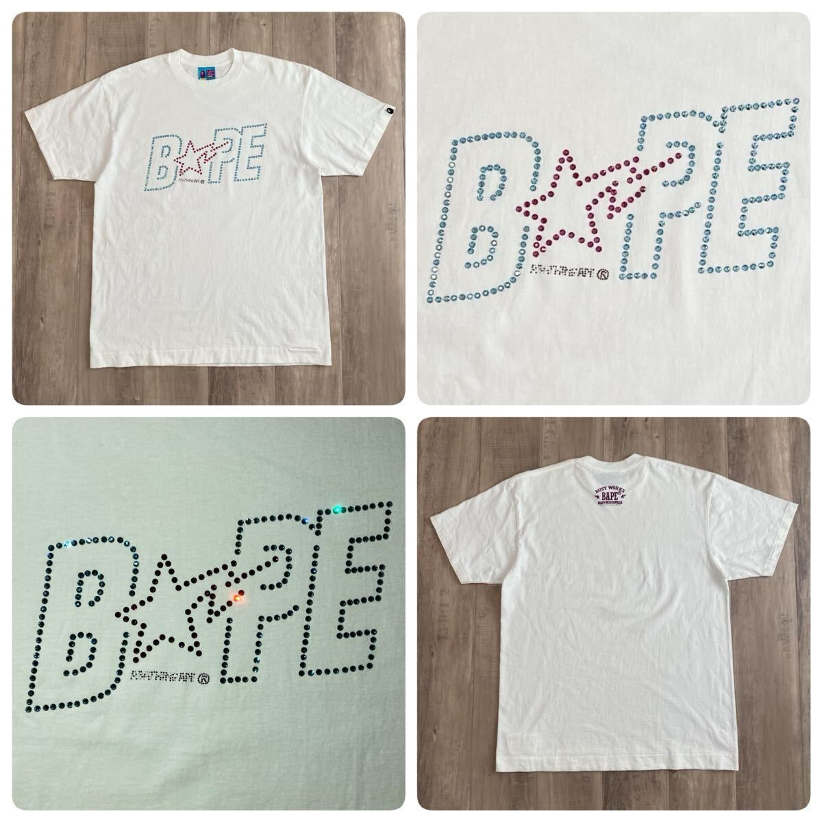 アベイジングエイプ スワロフスキー付 新品未使用 Tシャツ A BATHING APE - スワロフスキー BAPE HEART LOGO Tシャツの通販 by