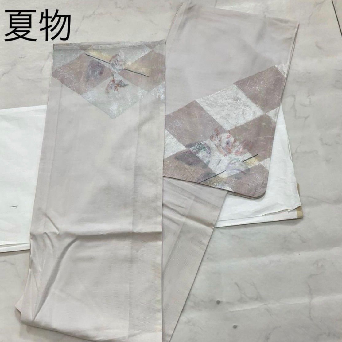 kimonoarisa◆厳選◆夏物夏着物◆未使用品◆駒絽織◆附下訪問着◆仕付け糸付◆広衿◆裄63.5肩丈158