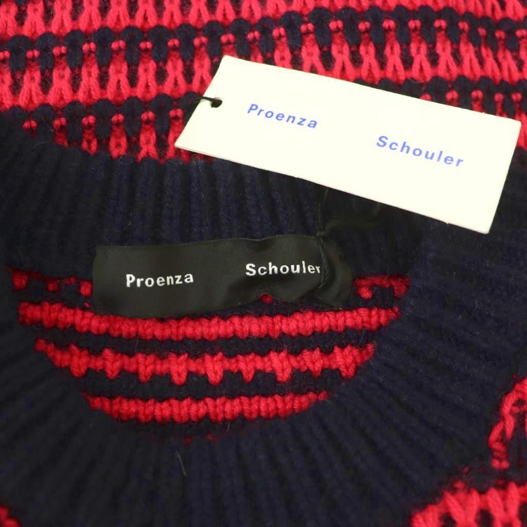 プロエンザスクーラー ニット セーター プルオーバー 長袖 カシミヤ 総柄 S プロエンザスクーラー PROENZA SCHOULER ニット セーター プルオーバー