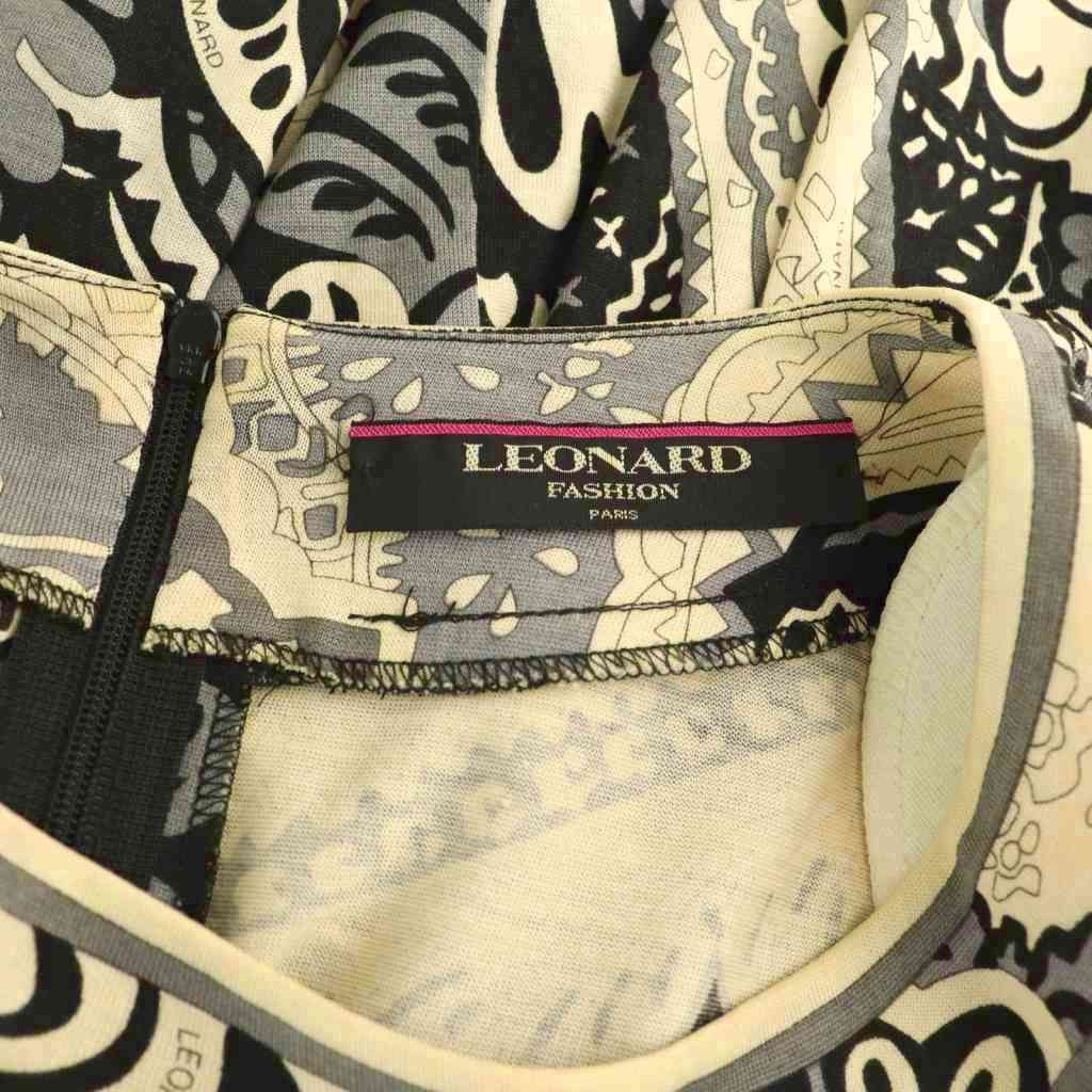 レオナール LEONARD カットソー 長袖 ペイズリー柄 シルク混 L マルチ
