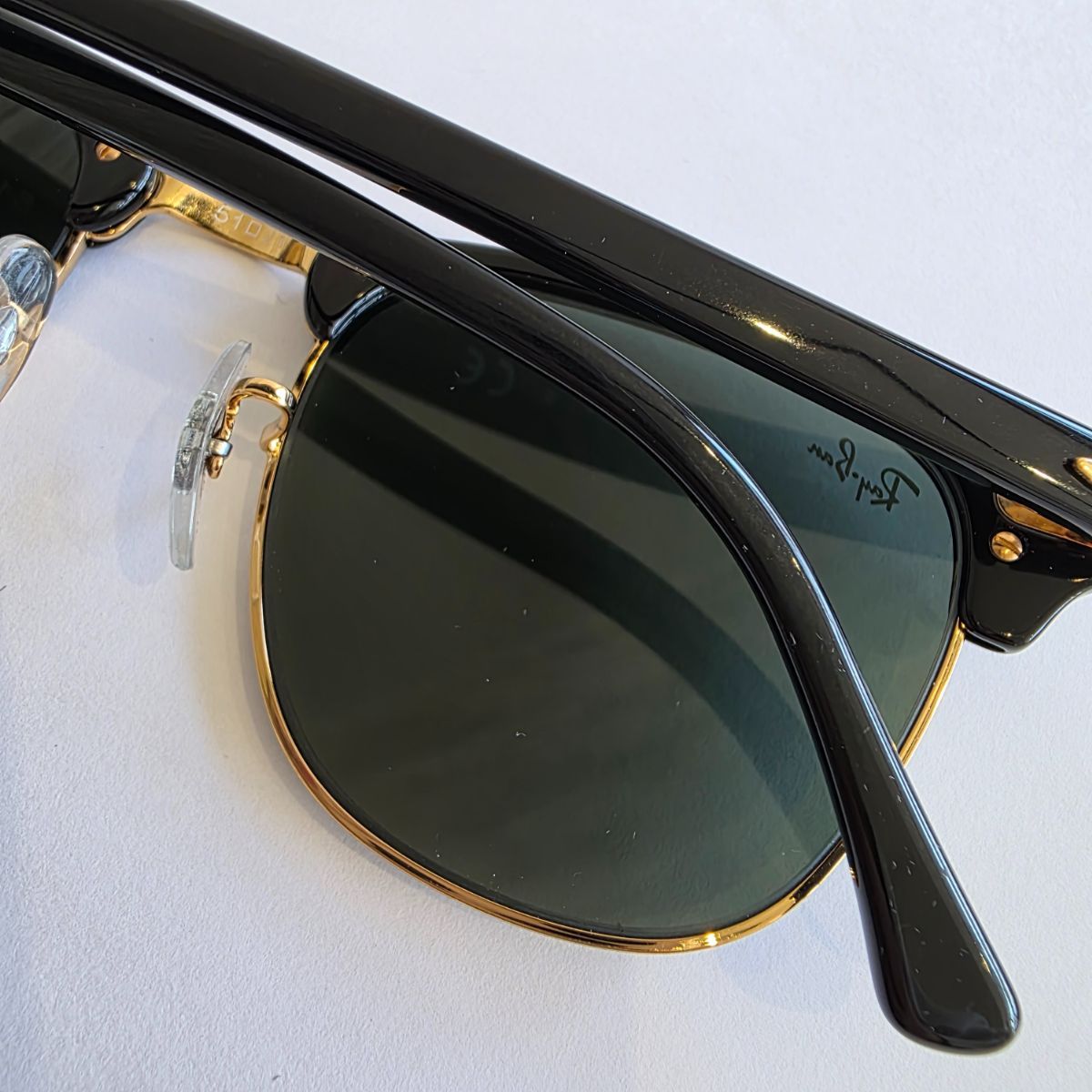 Ray-Ban レイバン CLUBMASTER クラブマスター ブラック ゴールド サングラス RB3016 プラスチック ブラック ゴールド  メンズ【中古】 Ray-Ban（レイバン） RayBan サングラス CLUBMASTER クラブマスター