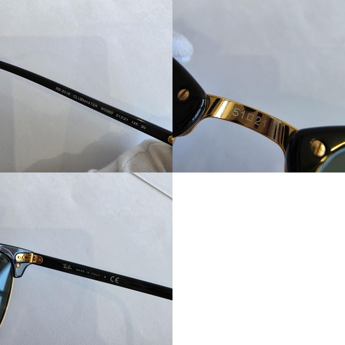Ray-Ban レイバン CLUBMASTER クラブマスター ブラック ゴールド サングラス RB3016 プラスチック ブラック ゴールド  メンズ【中古】 楽天市場】Ray-Ban レイバン CLUBMASTER クラブマスター ブラック