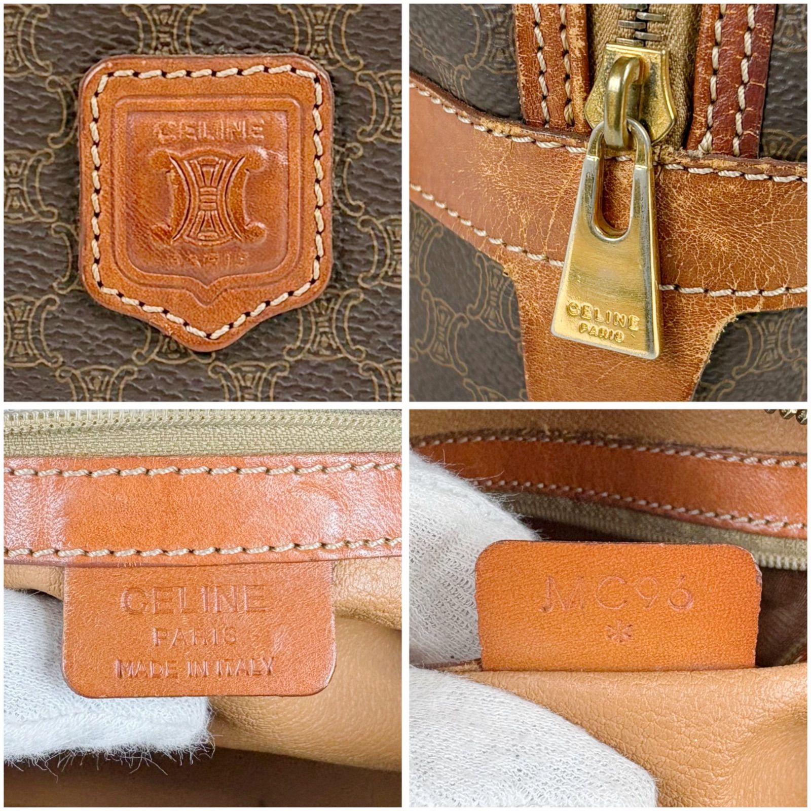 セリーヌ CELINE マカダム柄 ハンドバッグ ミニトートバッグ ドーム型 