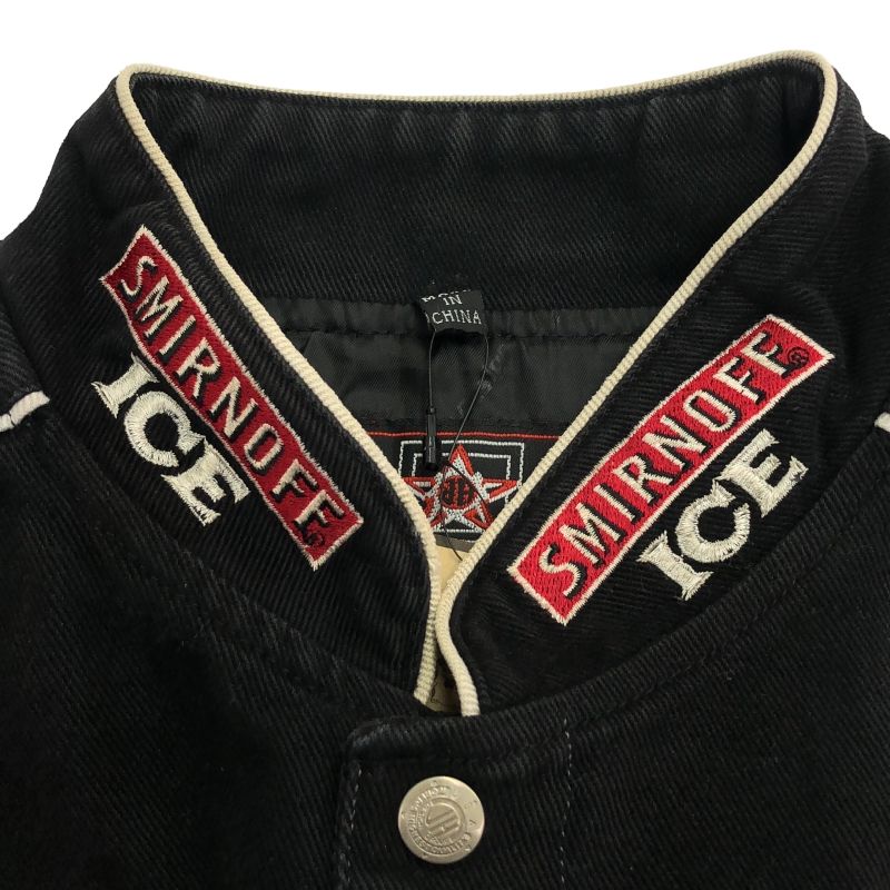 【中古】JH Design Group × SMIRNOFF ICE レーシングジャケット L ブラック ジェイエイチデザイングループ スミノフアイス[10][240010509673] 中古】JH Design Group × SMIRNOFF ICE レーシングジャケット L