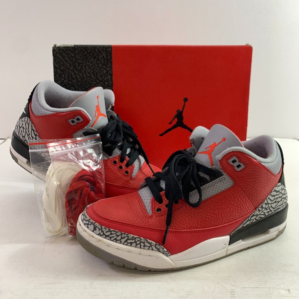 04w6668▽※【中古】Nike Air Jordan 3 Retro SE Unite Fire Red CK5692 