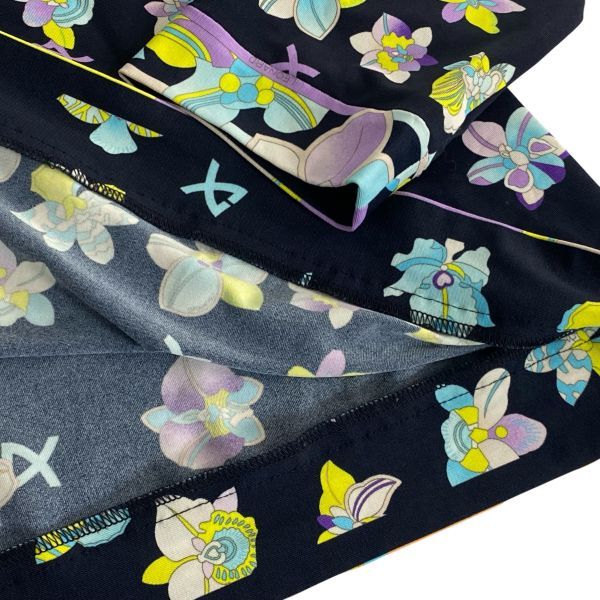 美品☆LEONARD レオナールスポーツ コート トリム 花柄 ネイビー 40 中古・古着通販】LEONARD (レオナール) 花柄カットソー ネイビー