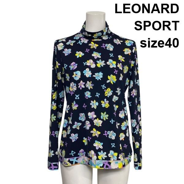 ◇ レオナールスポーツ LEONARD フラワープリント カットソー 長袖 花