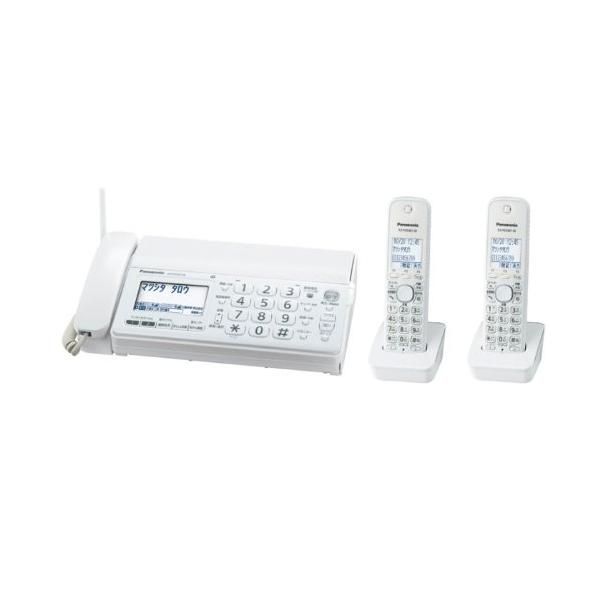 【中古】パナソニック おたっくす デジタルコードレスFAX 子機2台付き 1.9GHz DECT準拠方式 ホワイト KX-PD301DW-W