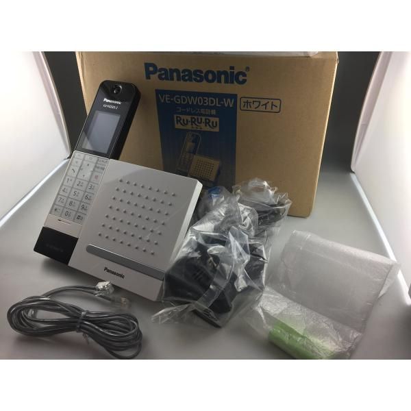 【中古】パナソニック RU・RU・RU デジタルコードレス電話機 親機のみ スマホ連動 Wi-Fi搭載 ホワイト VE-GDW03DL-W