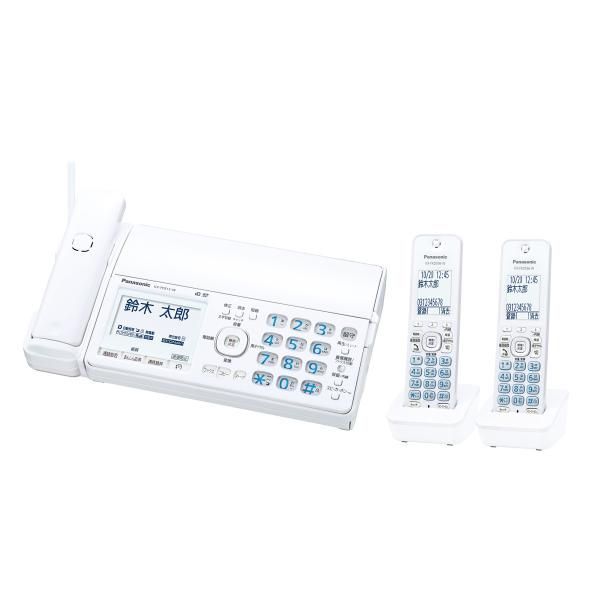 【中古】パナソニック パーソナルファックス(子機2台付き)ホワイト KX-PD515DW-W