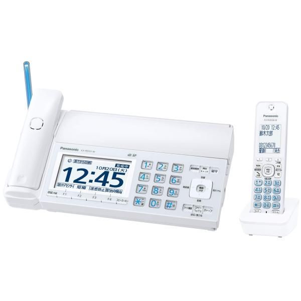 【中古】パナソニック おたっくす デジタルコードレスFAX 子機1台付き 迷惑電話対策機能搭載 ホワイト KX-PD725DL-W