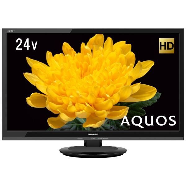 【中古】シャープ AQUOS 24V型 ハイビジョン 液晶テレビ ブラック LC-24P5-B