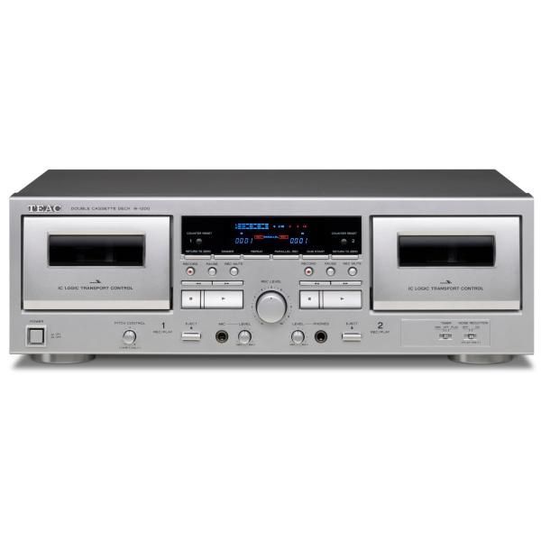 【中古】TEAC ダブルカセットデッキ W-1200(S)