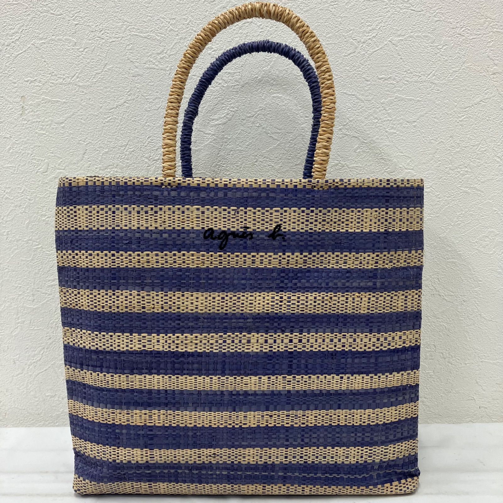 2167 agnes b. アニエスベー ラフィア ハンドバッグ トートバッグ 
