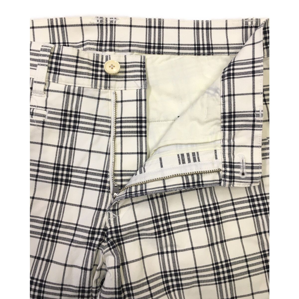 中古 メンズ パーリーゲイツ PEARLY GATES パンツ 3(S) 白×黒 チェック