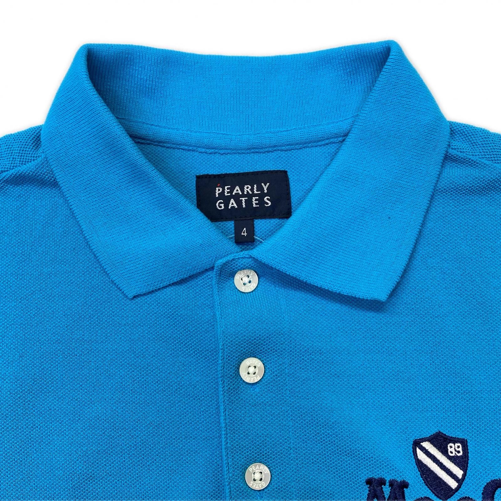 中古 メンズ パーリーゲイツ PEARLY GATES 半袖ポロシャツ 4(M) ブルー