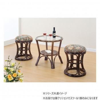 椅子・チェア 藤 回転 丸椅子 スツール 昭和レトロ