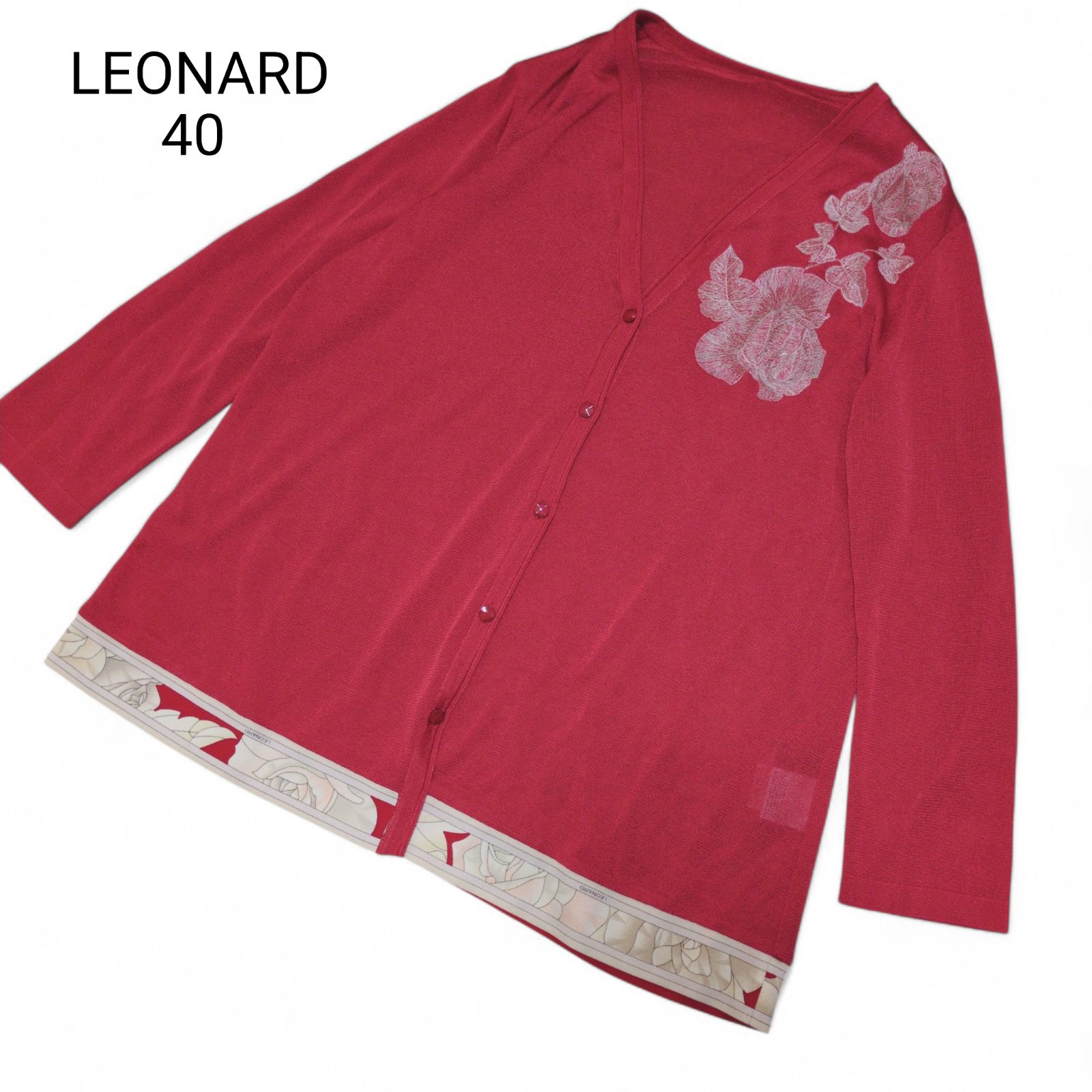 LEONARD - レオナール　M〜LLサイズ　シースルー袖　カーディガン LEONARD (レオナール) シースルー カーディガン (M) | FYSIKKTEKNOLOGI.NO