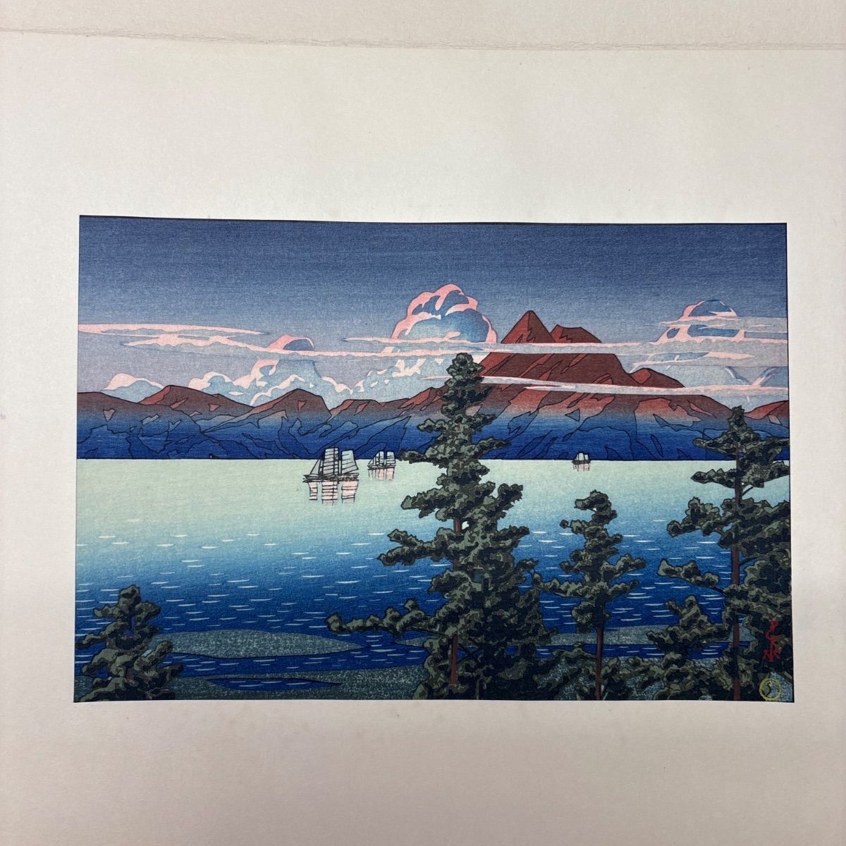 中古】 川瀬巴水遺作 日本新八景 付山川秀峰美人版画 巴水7枚・秀峰2枚