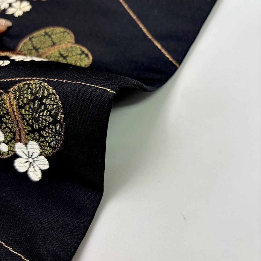 名古屋帯 瓢箪に花模様 金糸 黒色 O-6206 - メルカリ