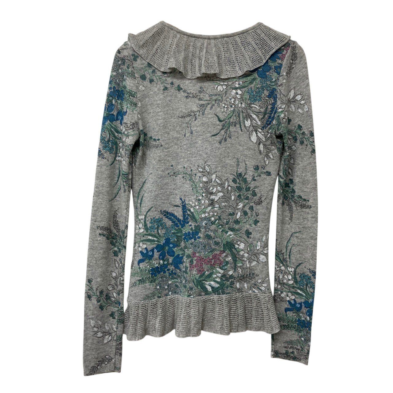 BLUMARINE(ブルマリン) カーディガン サイズl38 レディース - ライトピンク×黒 長袖/ドット柄/フリル Blumarine - 【新品 未使用】ブルマリン Blumarine ピンクドット