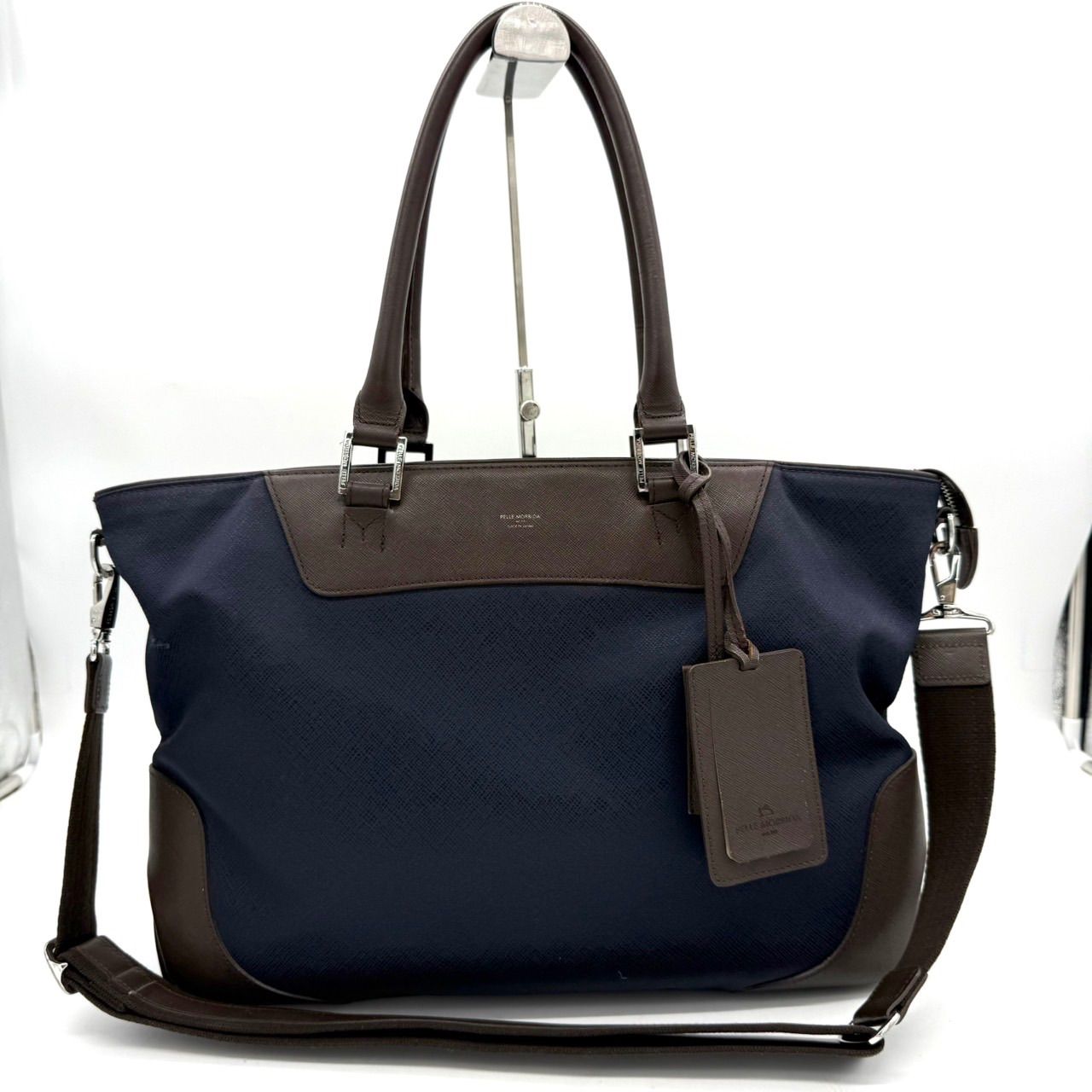 ペッレモルビダ トートバッグ 2way A4 ビジネス ネイビー ブラウン ペッレモルビダ トートバッグ 2way A4 ビジネス ネイビー ブラウン