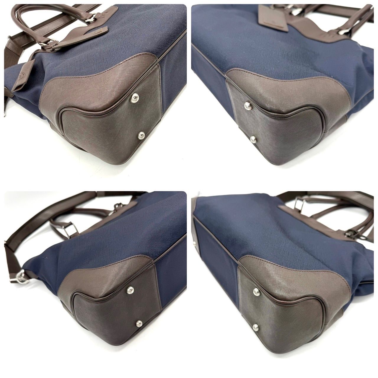ペッレモルビダ トートバッグ 2way A4 ビジネス ネイビー ブラウン