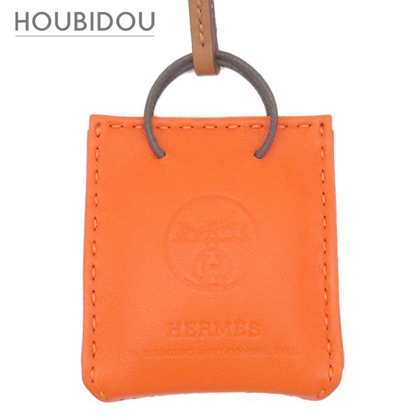 エルメス HERMES バッグチャーム サックオランジュ アニョーミロ
