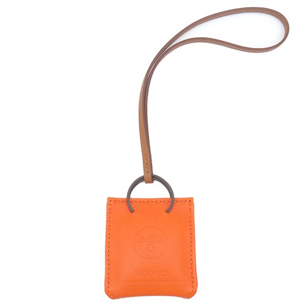 エルメス HERMES バッグチャーム サックオランジュ アニョーミロ