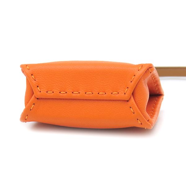 エルメス HERMES バッグチャーム サックオランジュ アニョーミロ