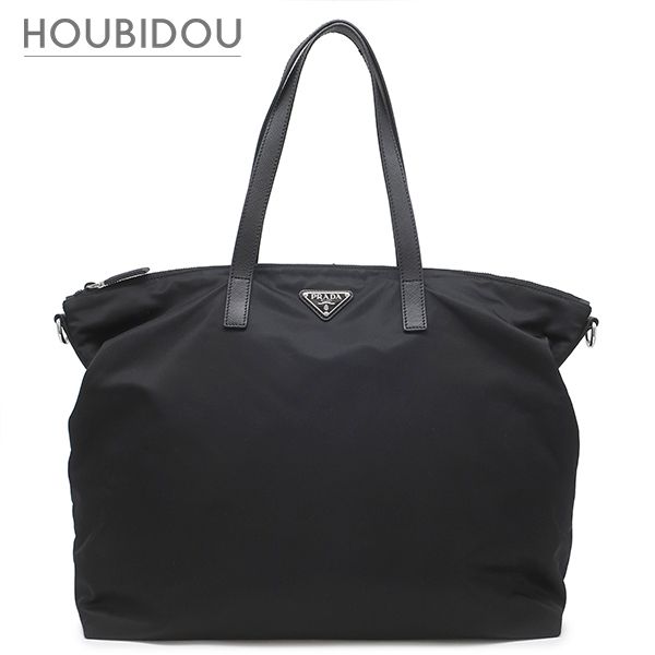 プラダ PRADA 2WAYバッグ 三角ロゴ トート ナイロン レザー NERO