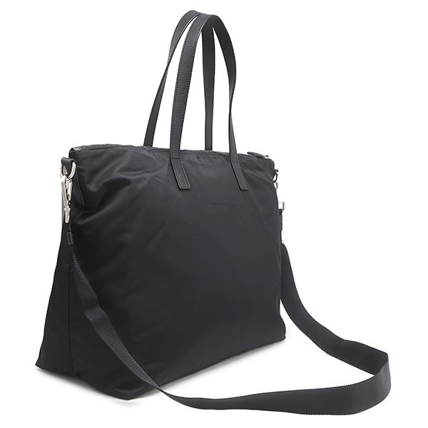 プラダ PRADA 2WAYバッグ 三角ロゴ トート ナイロン レザー NERO