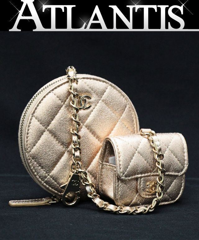 極美品 シャネル CHANEL 2024 イヤーズギフト マトラッセ コインケース