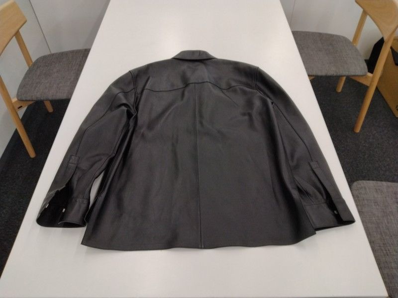 ジャム ロエベ オールレザー ロゴ刻印 レザージャケット 黒 激レア 48 アウトレット】【ラスト1点】LOEWE ロエベ レザージャケット/バイカー